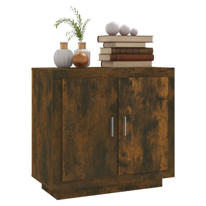 Dressoir 80X40X75 Cm Bewerkt Hout Kleurig Gerookt eiken