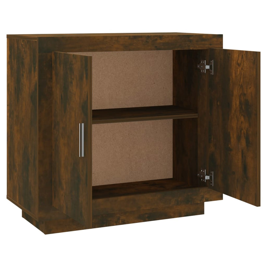 Dressoir 80X40X75 Cm Bewerkt Hout Kleurig Gerookt eiken