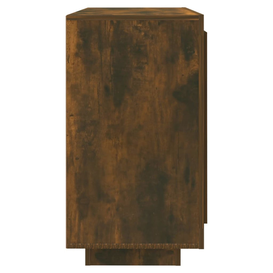 Dressoir 80X40X75 Cm Bewerkt Hout Kleurig Gerookt eiken