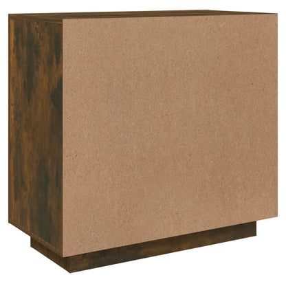 Dressoir 80X40X75 Cm Bewerkt Hout Kleurig Gerookt eiken