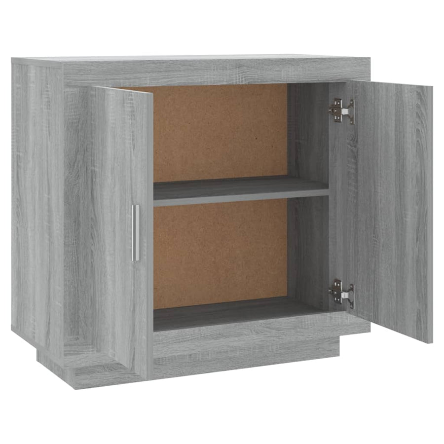 Dressoir 80X40X75 Cm Bewerkt Hout Eikenkleurig Grijs sonoma