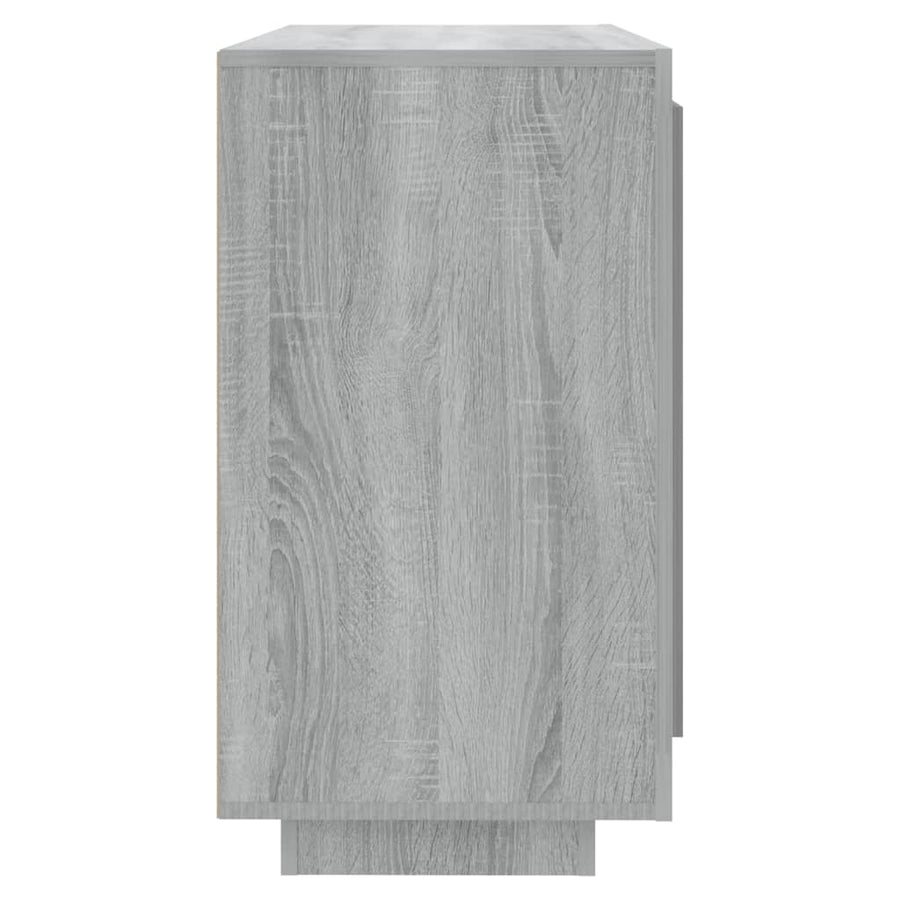 Dressoir 80X40X75 Cm Bewerkt Hout Eikenkleurig Grijs sonoma