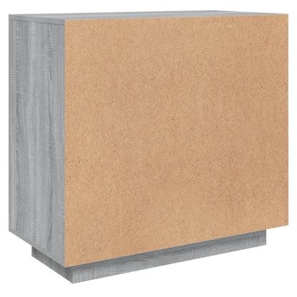 Dressoir 80X40X75 Cm Bewerkt Hout Eikenkleurig Grijs sonoma
