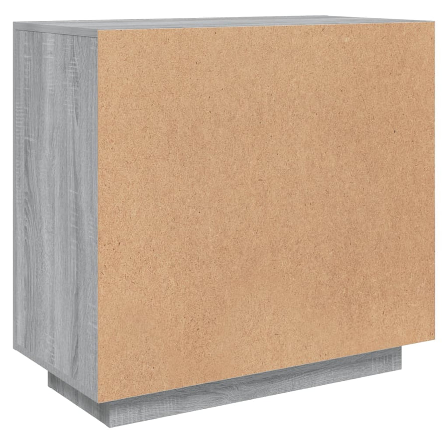 Dressoir 80X40X75 Cm Bewerkt Hout Eikenkleurig Grijs sonoma