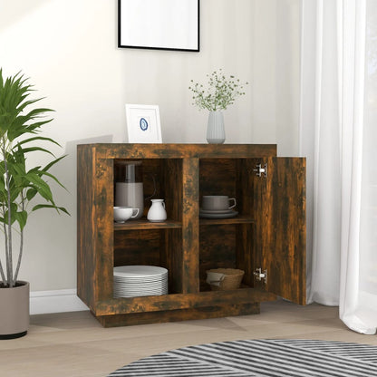 Dressoir 80X40X75 Cm Kleurig Gerookt eiken