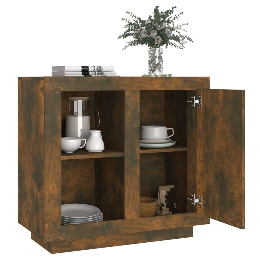 Dressoir 80X40X75 Cm Kleurig Gerookt eiken
