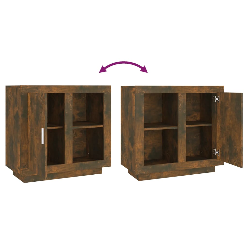 Dressoir 80X40X75 Cm Kleurig Gerookt eiken