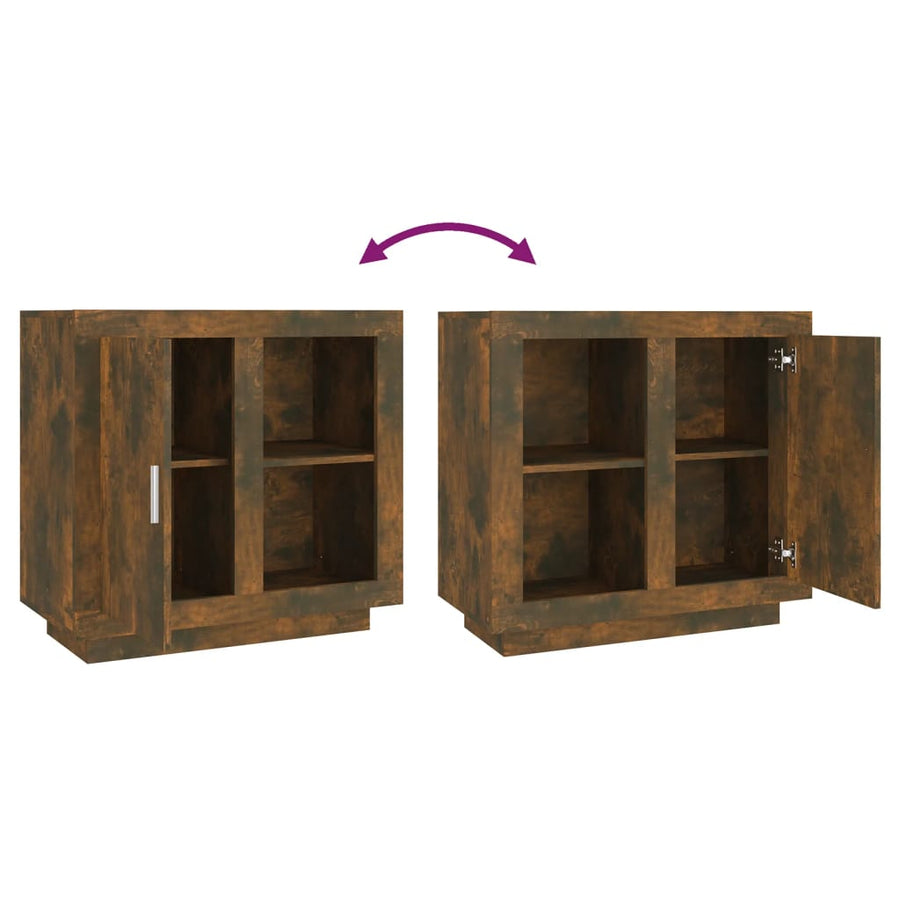 Dressoir 80X40X75 Cm Kleurig Gerookt eiken