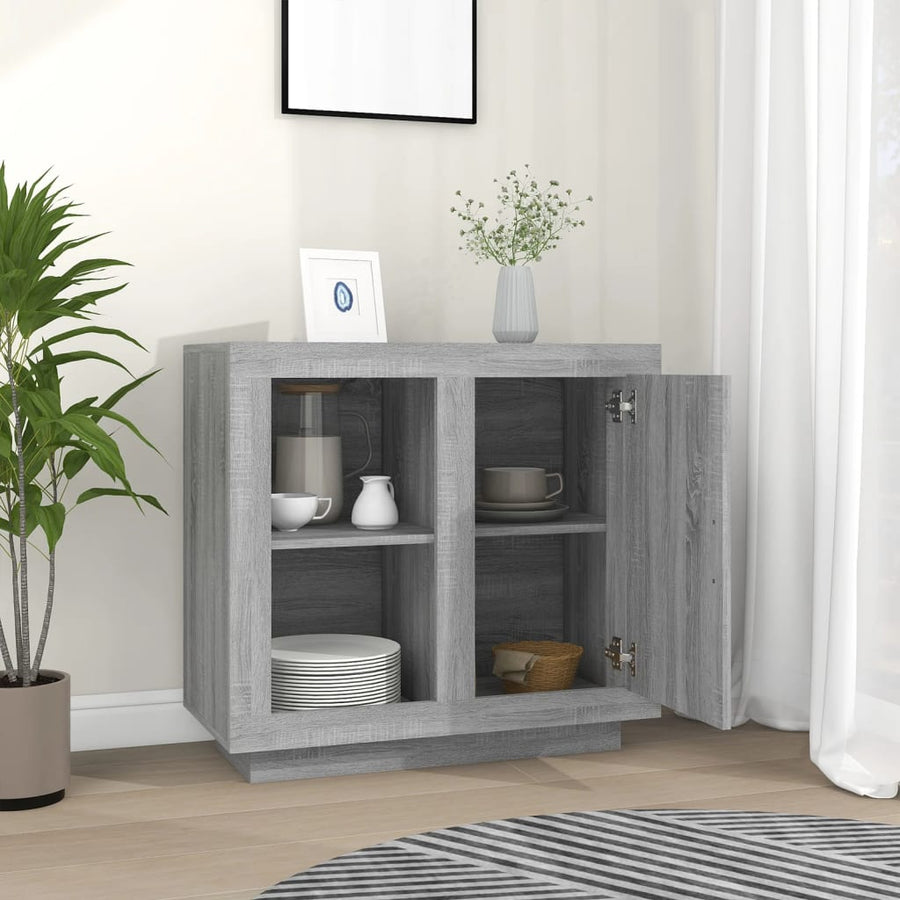 Dressoir 80X40X75 Cm Eikenkleurig Grijs sonoma