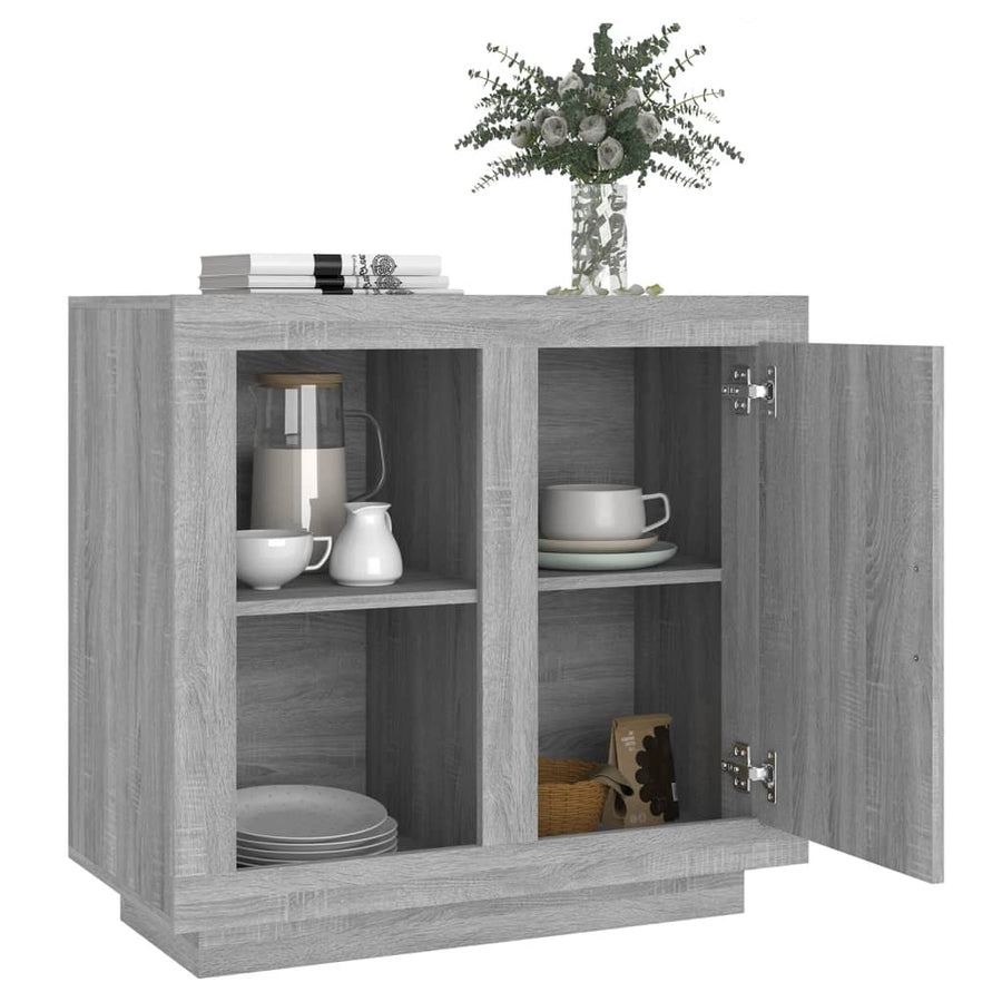 Dressoir 80X40X75 Cm Eikenkleurig Grijs sonoma