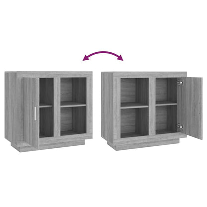 Dressoir 80X40X75 Cm Eikenkleurig Grijs sonoma