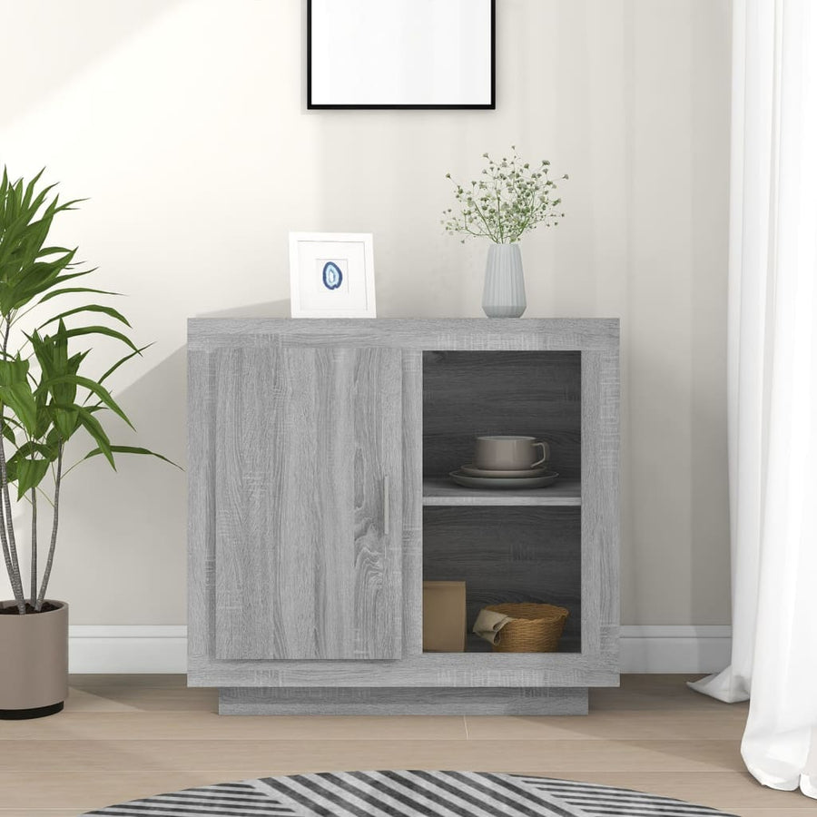 Dressoir 80X40X75 Cm Eikenkleurig Grijs sonoma