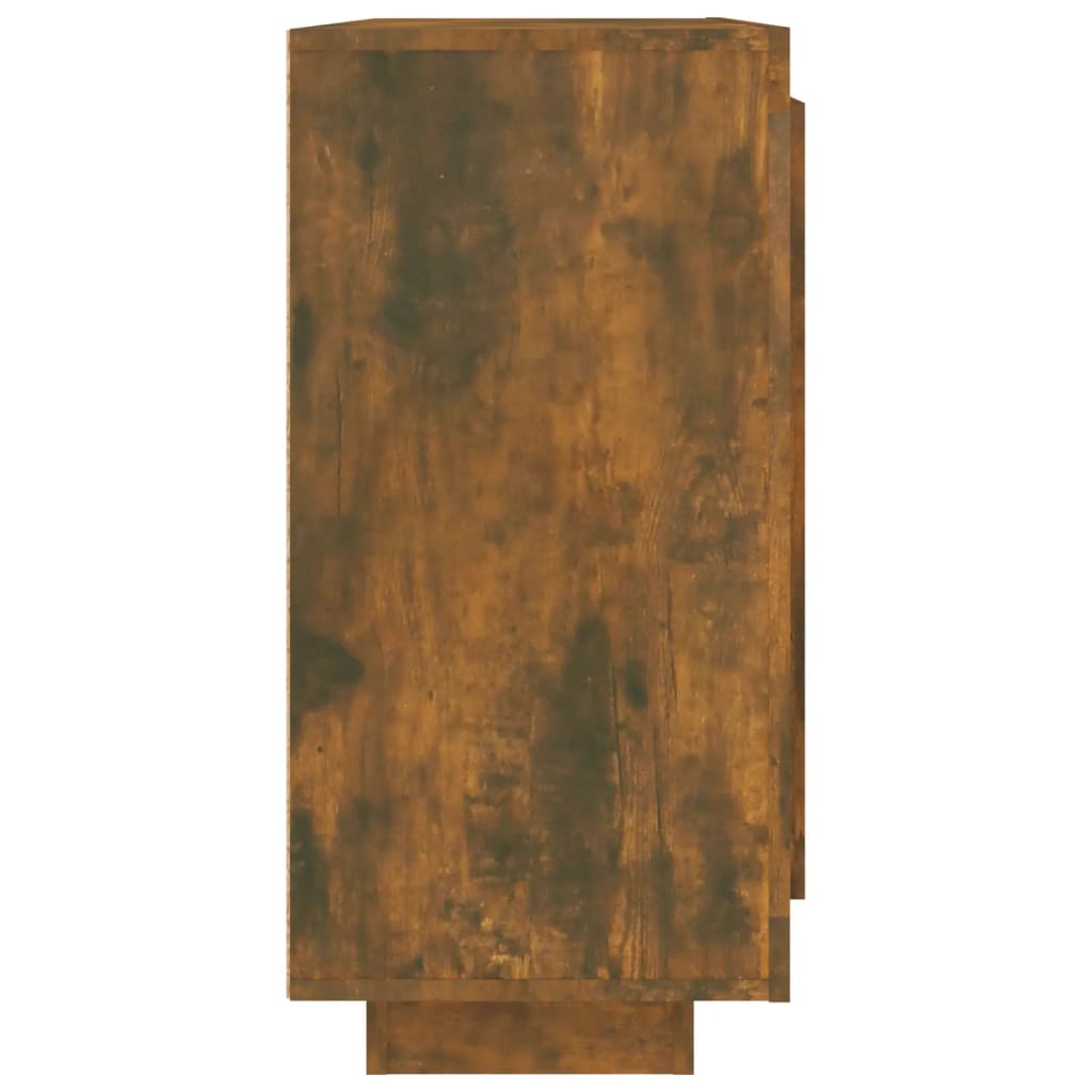 Dressoir 92X35X75 Cm Bewerkt Hout Gerookt Eikenkleurig