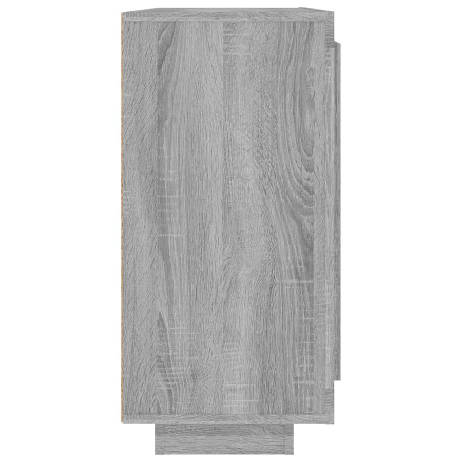 Dressoir 92X35X75 Cm Bewerkt Hout Grijs Sonoma Eikenkleurig