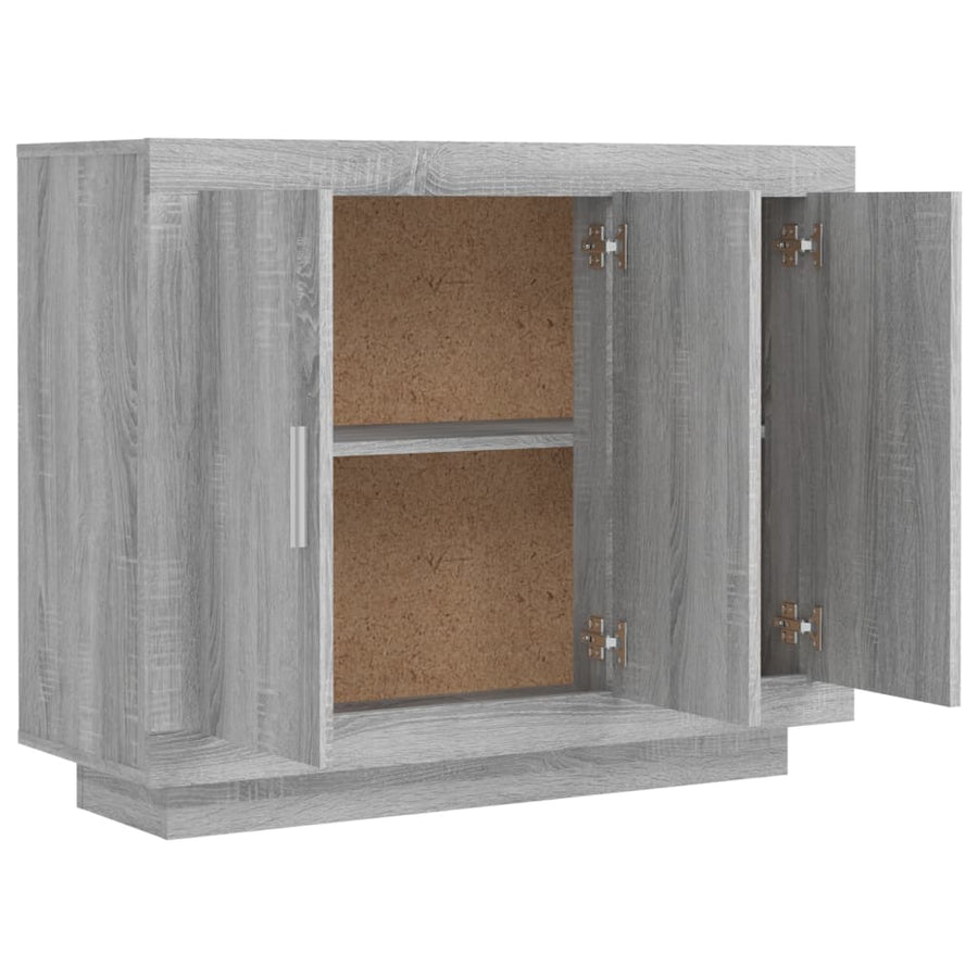 Dressoir 92X35X75 Cm Bewerkt Hout Grijs Sonoma Eikenkleurig