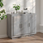 Sideboard 92x35x75 cm engineered wood grey Sonoma oak effect