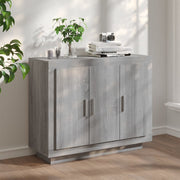 Dressoir 92x35x75 cm bewerkt hout grijs sonoma