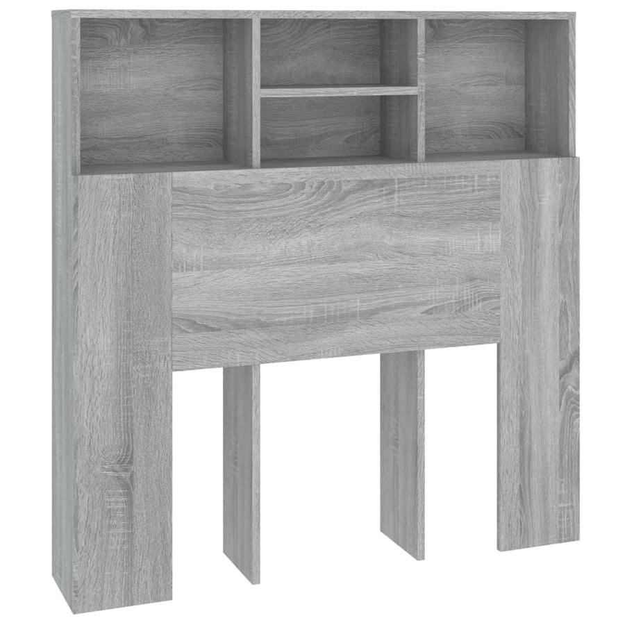 Hoofdbordkast 100x19x103,5 cm grijs sonoma eikenkleurig