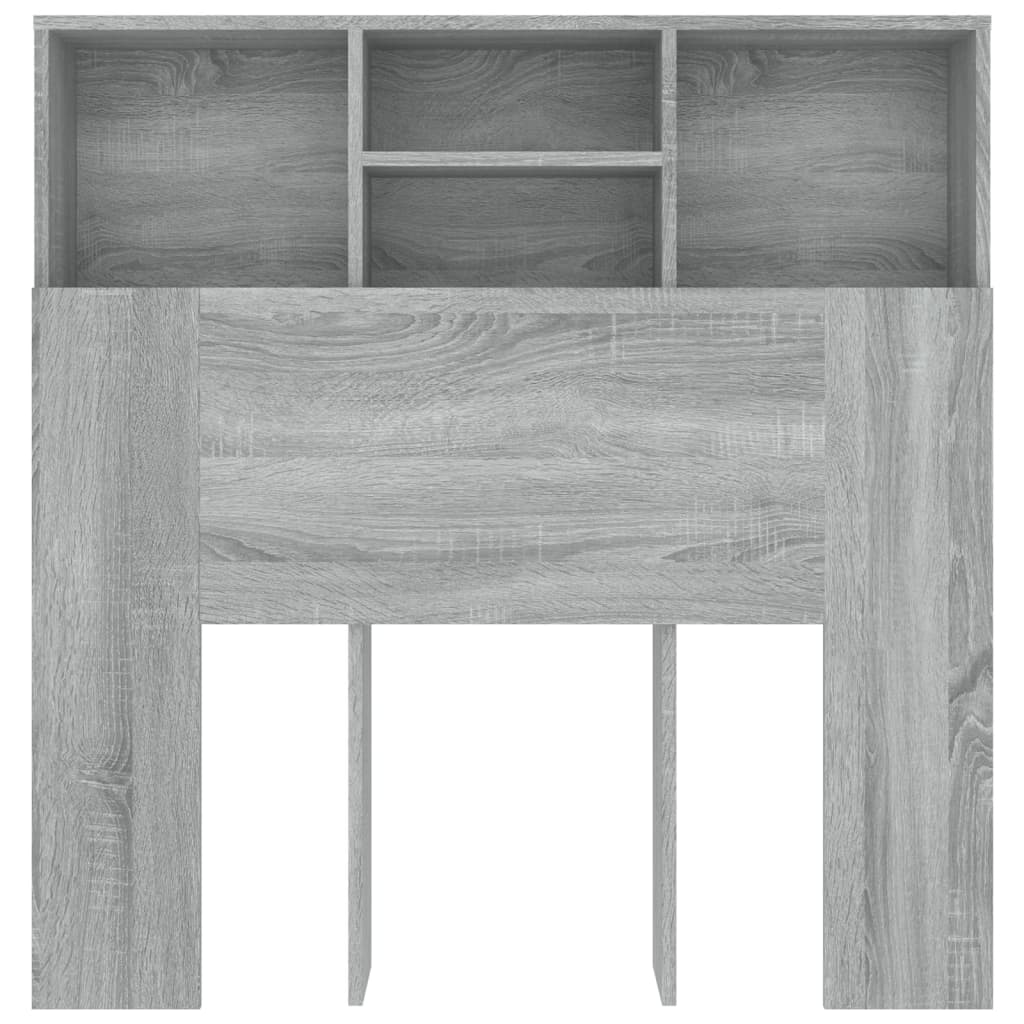 Hoofdbordkast 100x19x103,5 cm grijs sonoma eikenkleurig