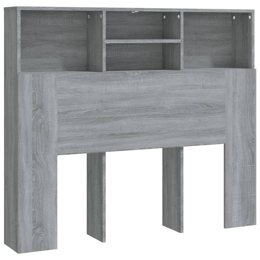 Hoofdbordkast 20X9X03,5 Cm Eikenkleurig Grijs sonoma