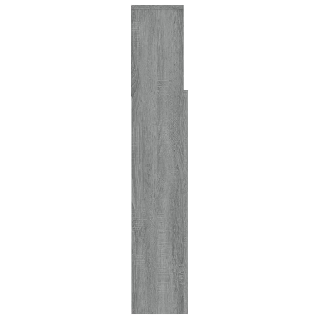 Hoofdbordkast 20X9X03,5 Cm Eikenkleurig Grijs sonoma