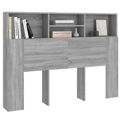 Hoofdbordkast 140x19x103,5 cm grijs sonoma eikenkleurig