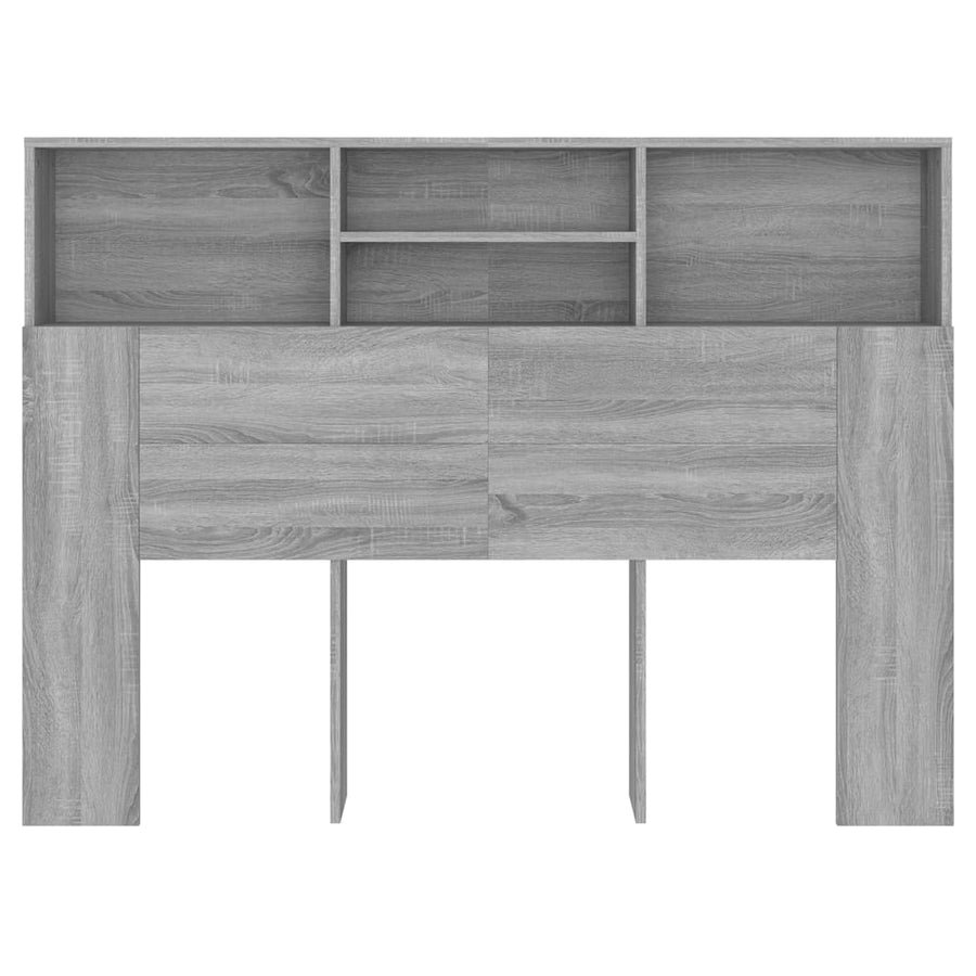 Hoofdbordkast 140x19x103,5 cm grijs sonoma eikenkleurig