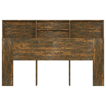 Hoofdbordkast 60X9X03,5 Cm Kleurig Gerookt eiken