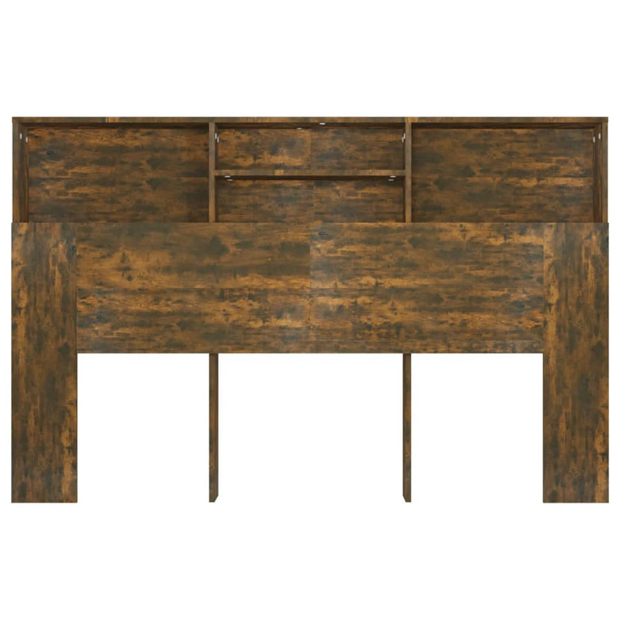 Hoofdbordkast 60X9X03,5 Cm Kleurig Gerookt eiken