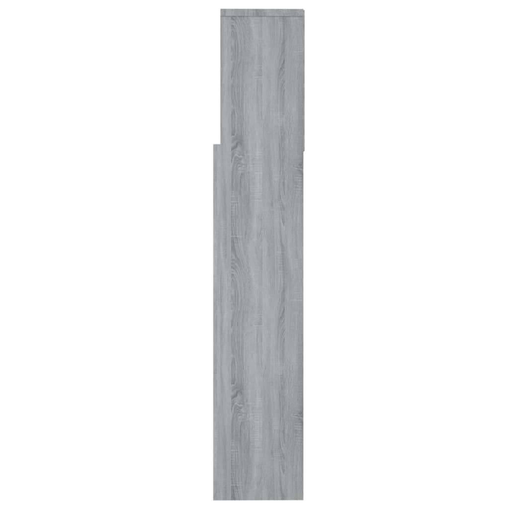 Hoofdbordkast 60X9X03,5 Cm Eikenkleurig Grijs sonoma
