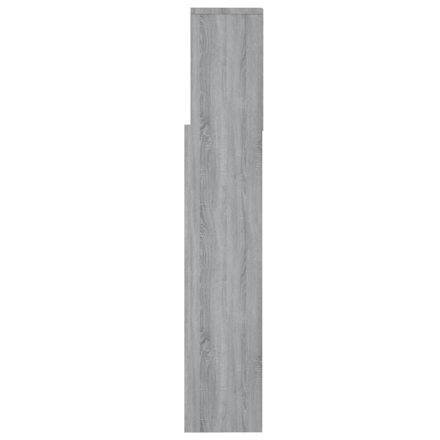 Hoofdbordkast 60X9X03,5 Cm Eikenkleurig Grijs sonoma