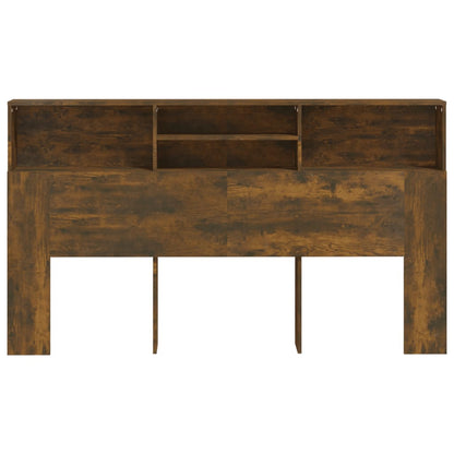 Hoofdbordkast 80X9X03,5 Cm Kleurig Gerookt eiken