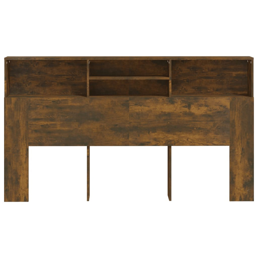 Hoofdbordkast 80X9X03,5 Cm Kleurig Gerookt eiken