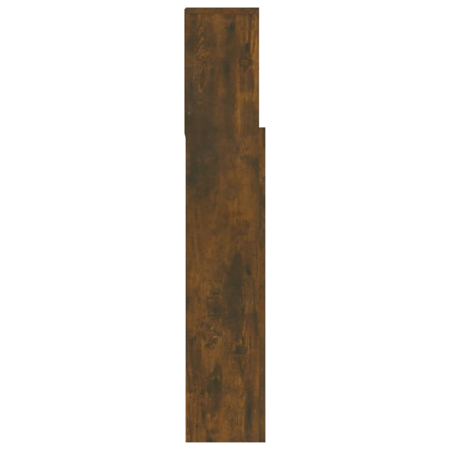 Hoofdbordkast 80X9X03,5 Cm Kleurig Gerookt eiken