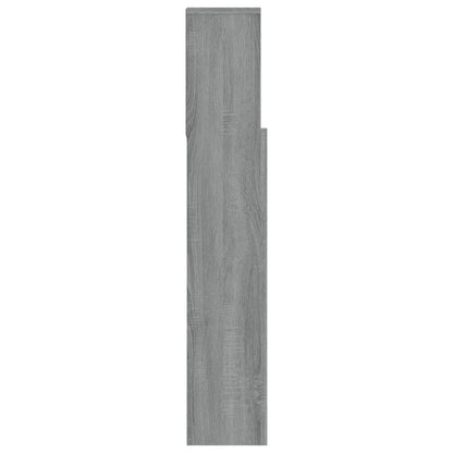 Hoofdbordkast 80X9X03,5 Cm Eikenkleurig Grijs sonoma