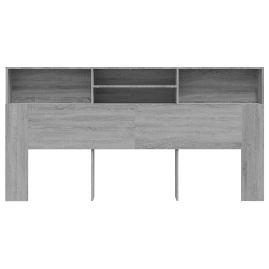 Hoofdbordkast 200X9X03,5 Cm Eikenkleurig Grijs sonoma