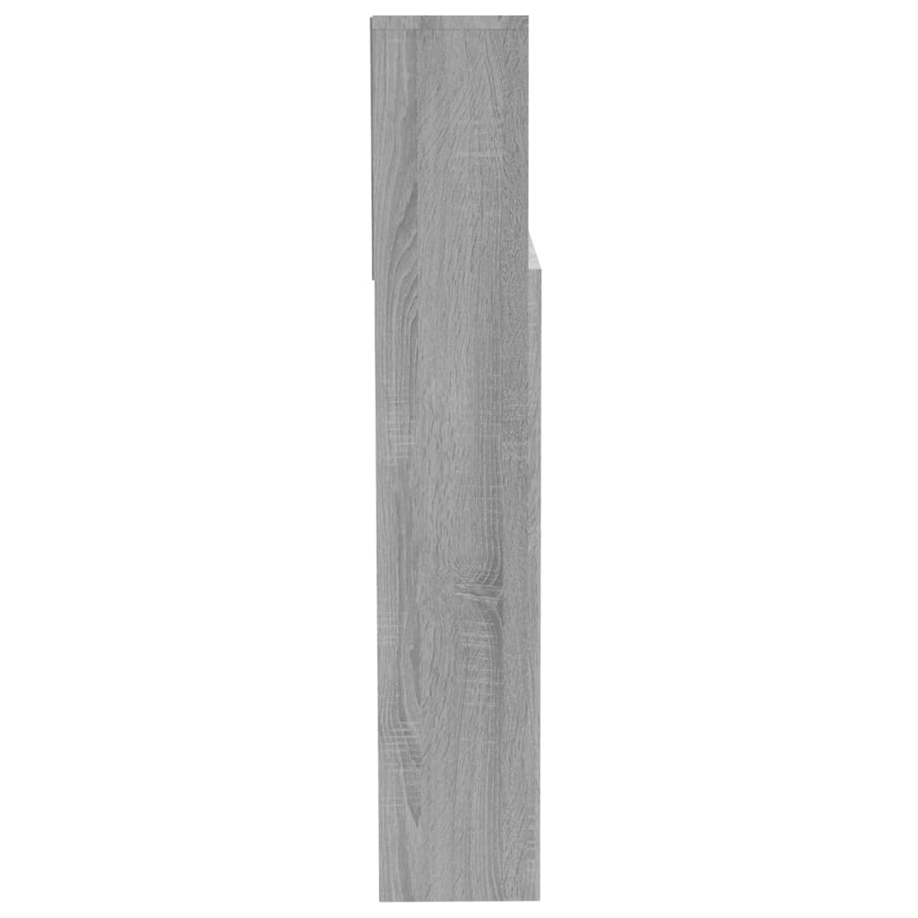 Hoofdbordkast 200X9X03,5 Cm Eikenkleurig Grijs sonoma