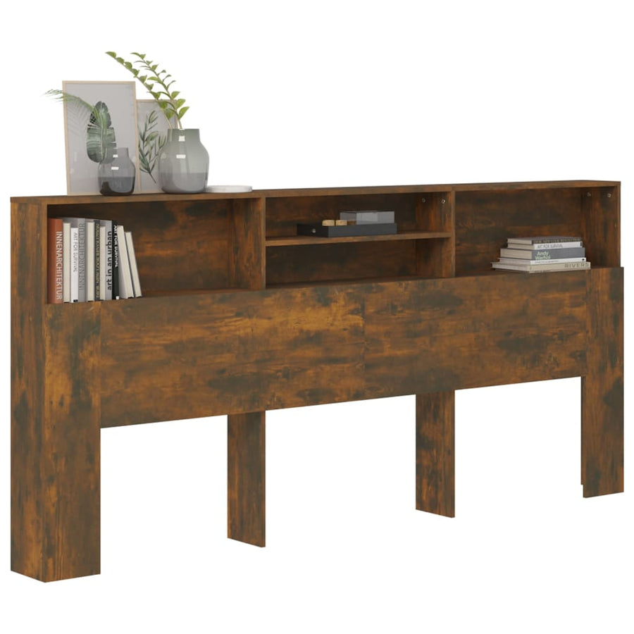 Hoofdbordkast 220x19x103,5 cm gerookt eikenkleurig