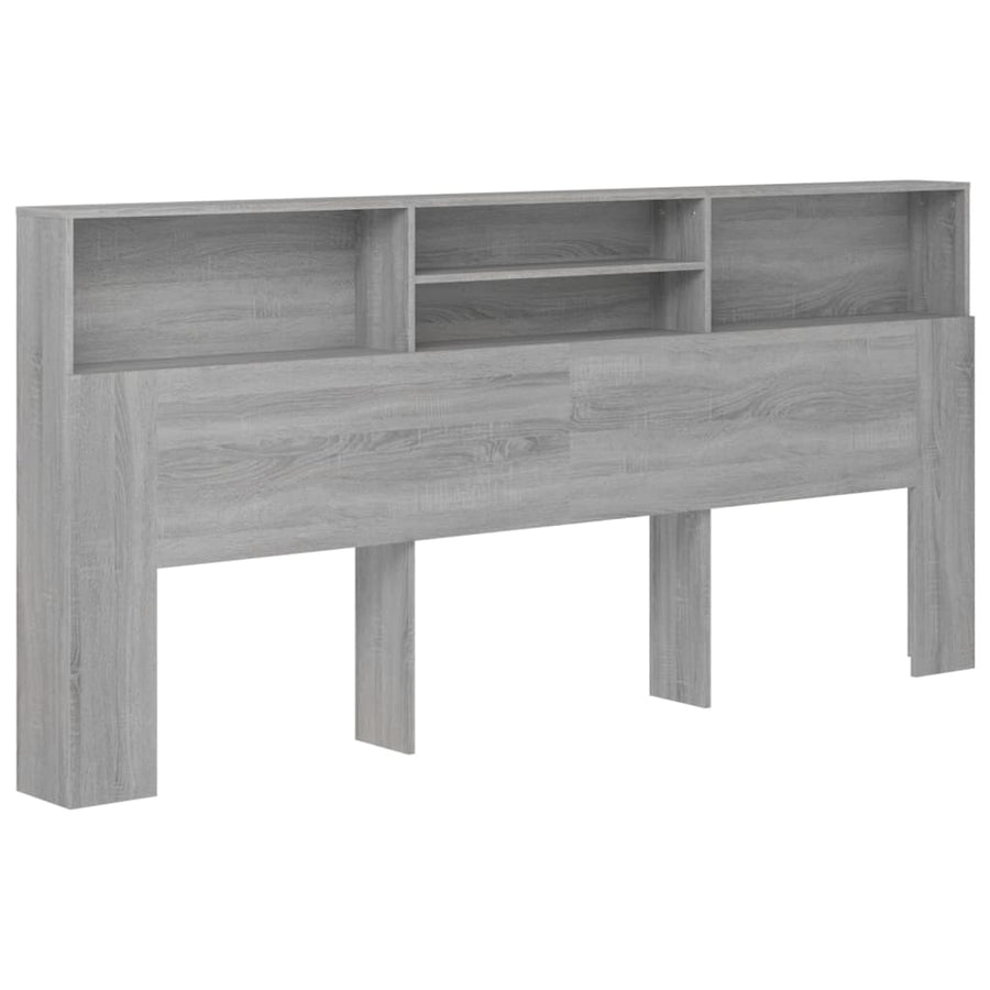 Hoofdbordkast 220X9X03,5 Cm Eikenkleurig Grijs sonoma