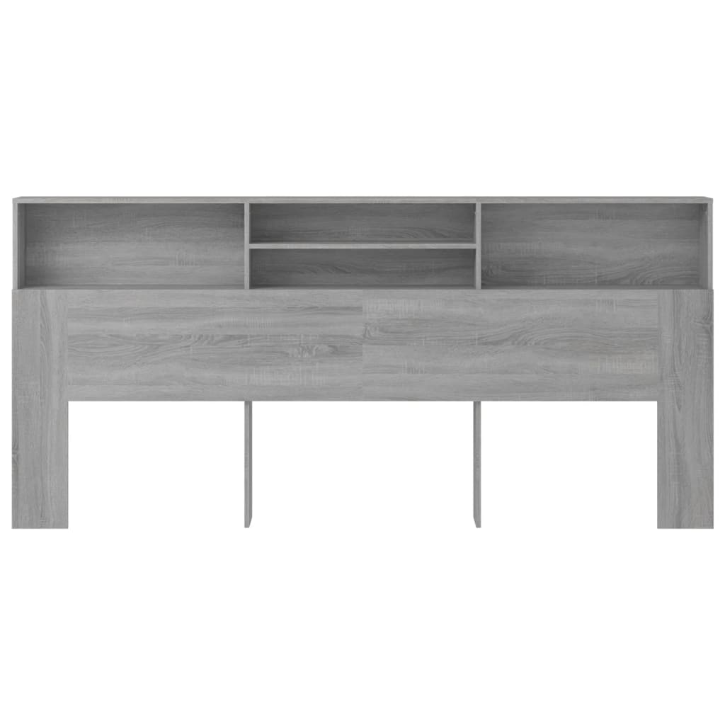 Hoofdbordkast 220X9X03,5 Cm Eikenkleurig Grijs sonoma