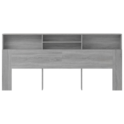 Hoofdbordkast 220X9X03,5 Cm Eikenkleurig Grijs sonoma