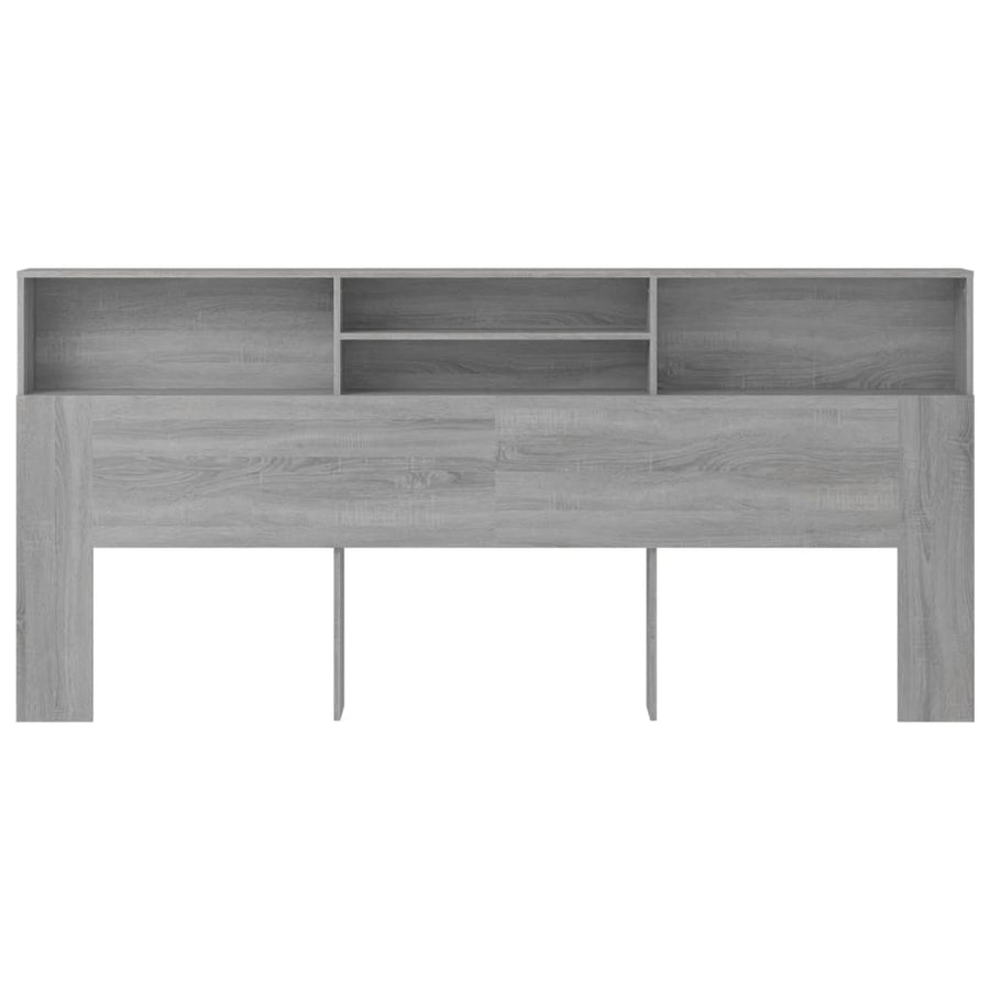 Hoofdbordkast 220X9X03,5 Cm Eikenkleurig Grijs sonoma