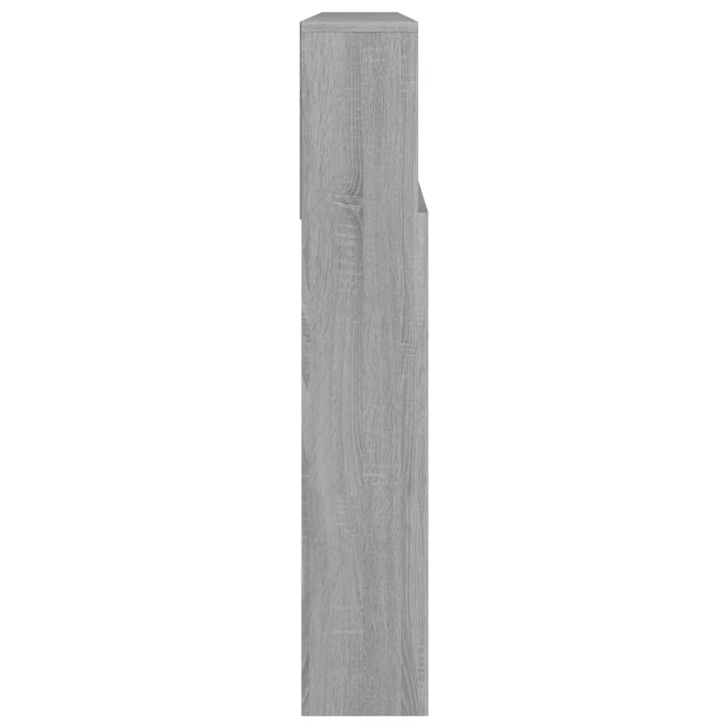 Hoofdbordkast 220X9X03,5 Cm Eikenkleurig Grijs sonoma