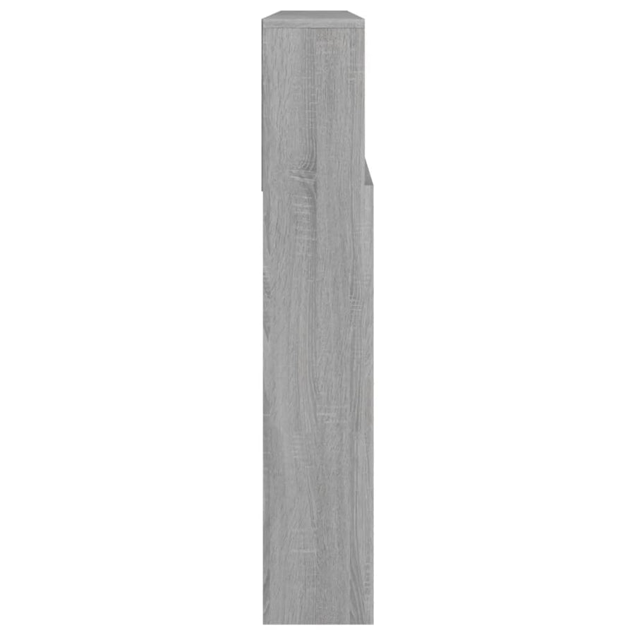Hoofdbordkast 220X9X03,5 Cm Eikenkleurig Grijs sonoma