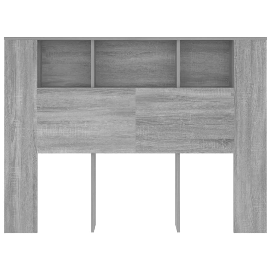 Hoofdbordkast 140x18,5x104,5 cm grijs sonoma eikenkleurig Grijs sonoma