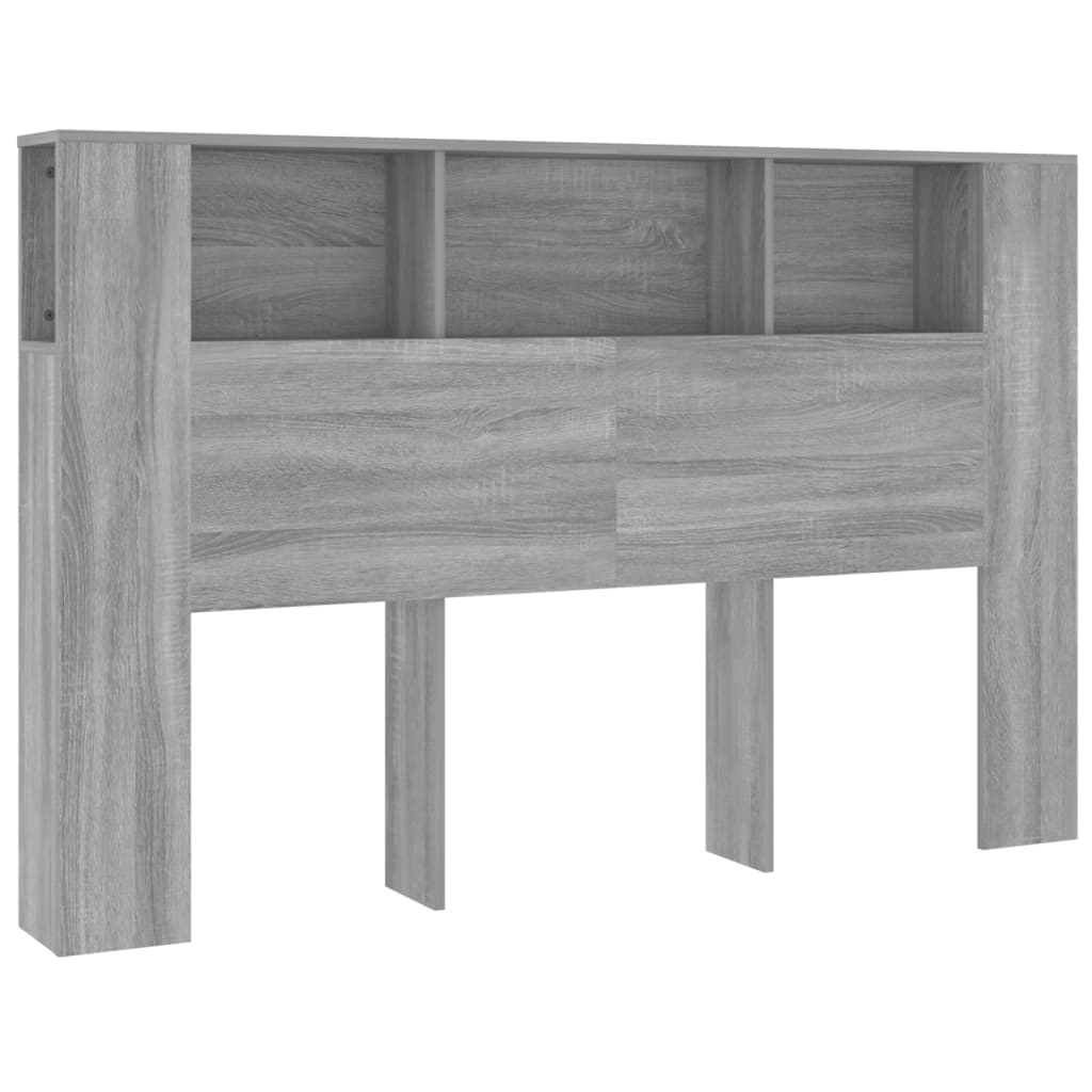 Hoofdbordkast 160x18,5x104,5 cm grijs sonoma eikenkleurig Grijs sonoma