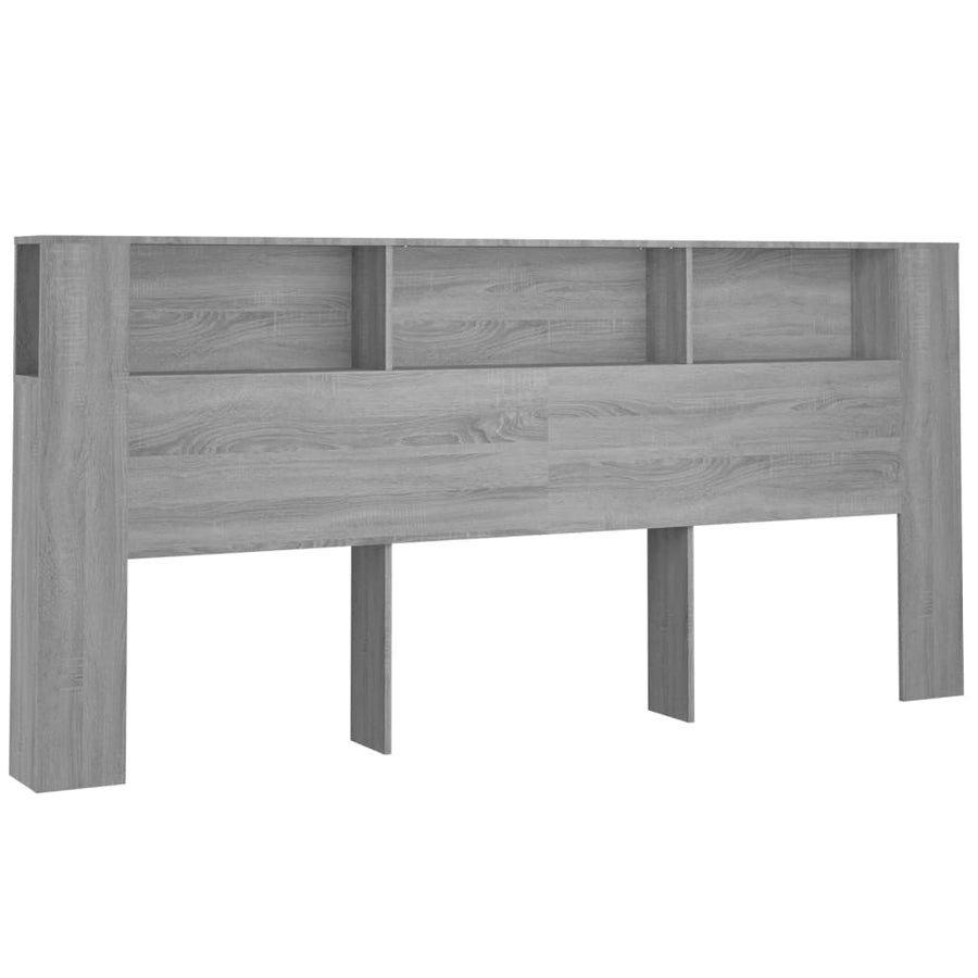 Hoofdbordkast 220X18,5X104,5 Cm Grijs Sonoma Eikenkleurig