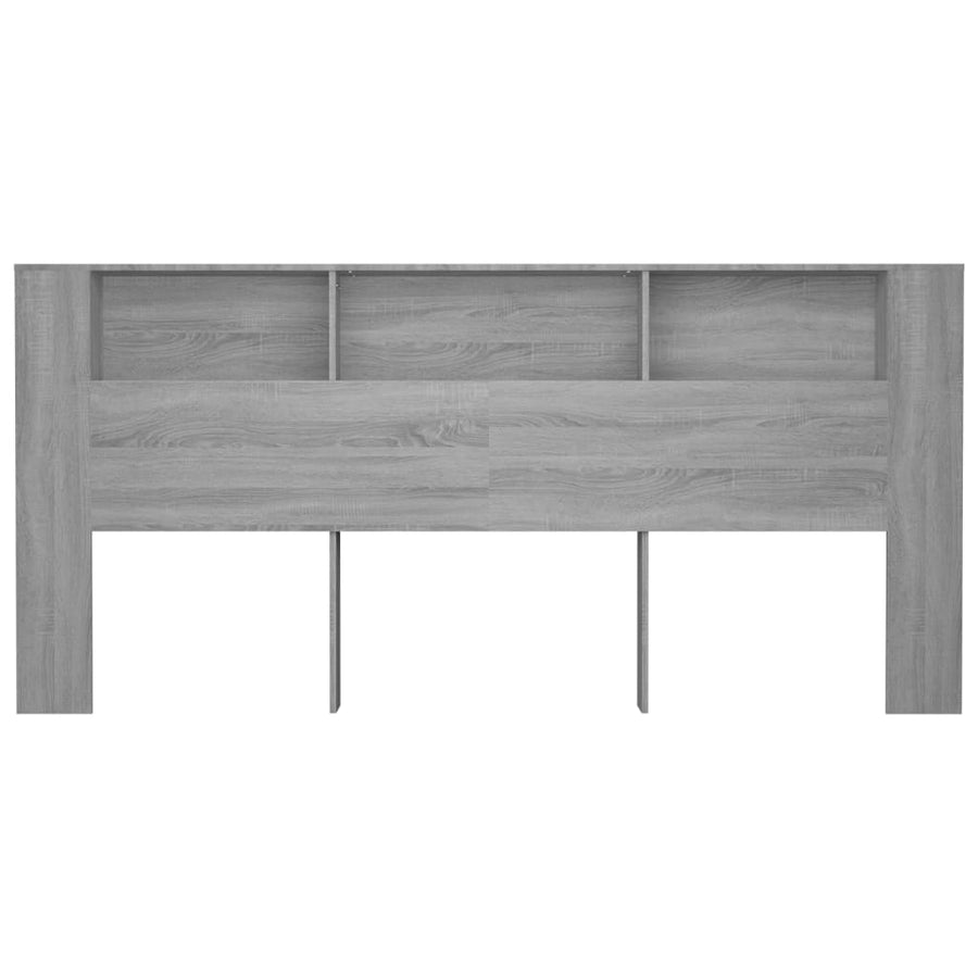 Hoofdbordkast 220X18,5X104,5 Cm Grijs Sonoma Eikenkleurig
