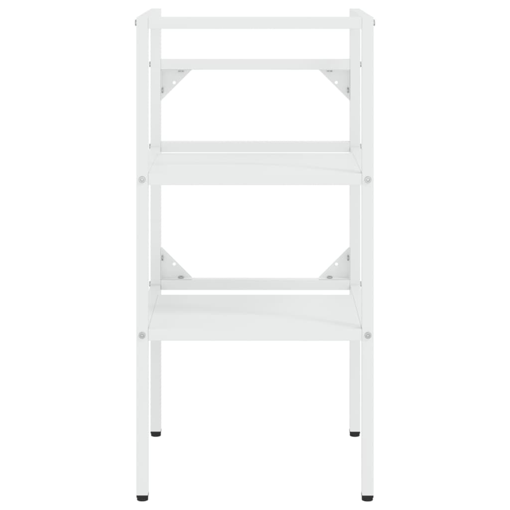 Wastafelframe Met Inbouwwastafel Ijzer Wit 40 x 38 x 83 cm