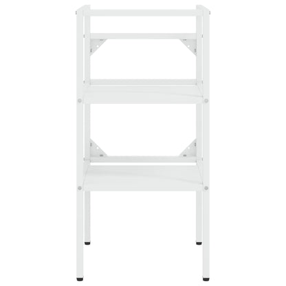 Wastafelframe Met Inbouwwastafel Ijzer Wit 40 x 38 x 83 cm